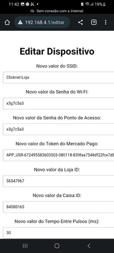 Interface Pix Wifi Para Pagamento De Vending Machine.