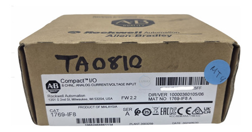 Allen Bradley 1769-if8 Modulo De Entrada Analogica(1)