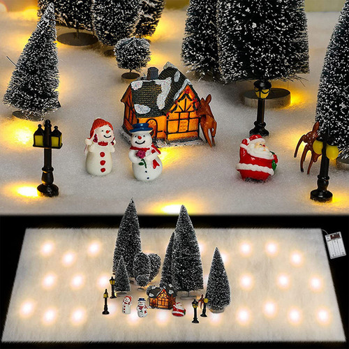 Manta De Nieve Con Iluminación Artificial Decorativa De 70,8