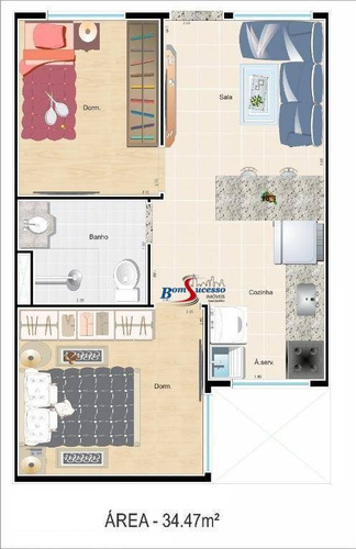 Imagem 3 de 3 de Apartamento Com 2 Dormitórios À Venda, 35 M² Por R$ 199.000,00 - Vila Ema - São Paulo/sp - Ap3103