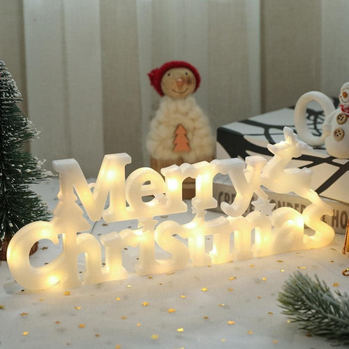 . Mc Luces De Letras De Feliz Navidad,decoración Navideña
