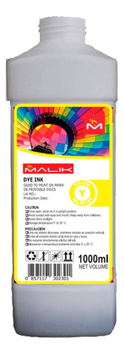 Tinta Amarillo 1 Litro Con Botella T-544 Para Ecotank L1250