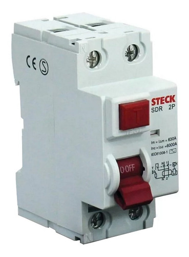 Interruptor Diferencial Dr 2p 40a 30ma Ip20 Sdr24030 Steck
