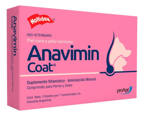 Holliday Anavimin Coat  21 Tabs. Piel Sana Y Pelo Hermoso