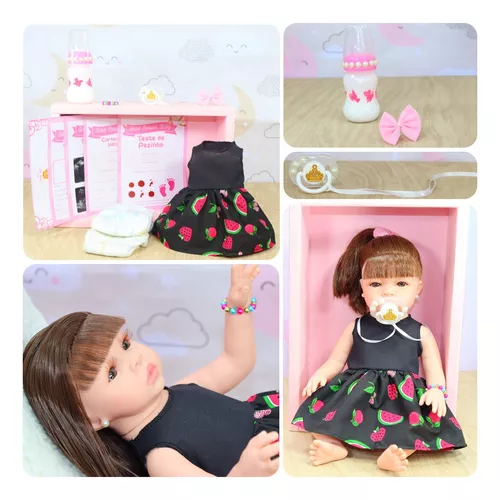 Bebe Reborn Princesa Banho Silicone Realista Menina