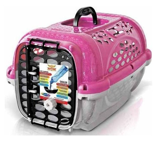 Transportadora Plast Pet N°1 44x31x27cm Rosa