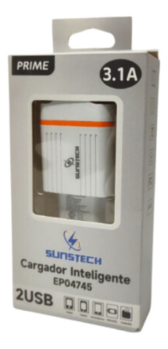 Cargador Inteligente Sunstech 3 Entradas Usb 3.1a