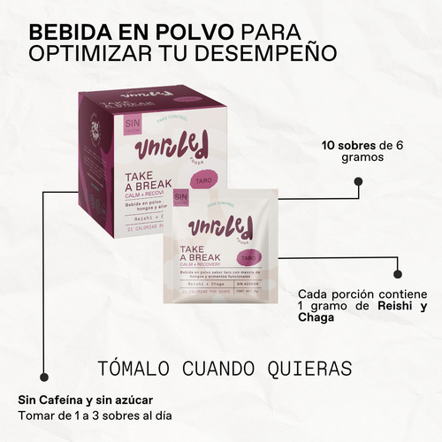 Taro En Polvo, Mix Hongos Adaptógenos, Reishi, Chaga, 60g