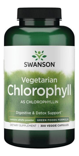 Suplemento Swanson Chlorophyll 60 Mg 300 Cápsulas Vegetarian