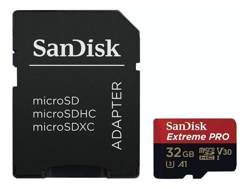 Imagen 2 de 3 de Tarjeta de memoria SanDisk SDSQXCG-032G-GN6MA Extreme Pro con adaptador SD 32GB