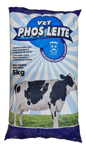 Vet Phos Leite 5kg - Vilavet Sal Mineral Vaca Leiteira