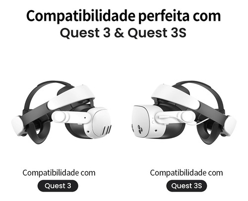 Kiwi Design H4 Boost Faixa Vr Com Bateria Para Quest 3/3s