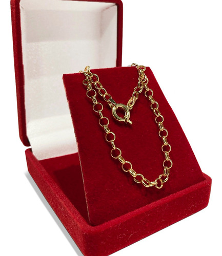 Pulseira Portuguesa Em Ouro 18k Elo Português Com Fecho Boia