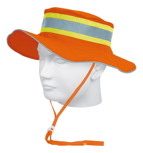 Sombrero Alta Visibilidad Con Reflejante, Naranja   14009