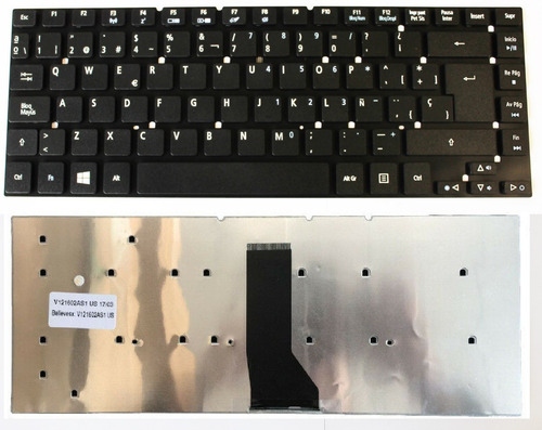 Imagen 3 de 3 de Teclado Acer E5-411 E5-471 E5-421 E5-421g E5-471 Plateado Ñ