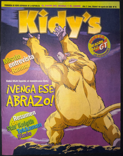Revista Kidys #79 - Anime La República - Año 2000