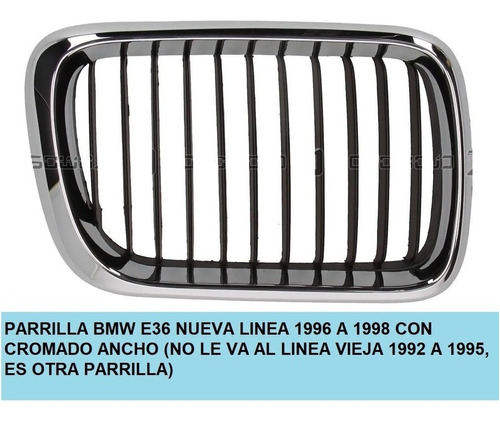 Parrilla Para Bmw Serie 3 316 323 325 328 E36 1992-1998 Der