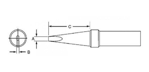 Wptc7 - Ponta Solda Fenda 3,2mm 370° P/ Ferro Tc201t Weller