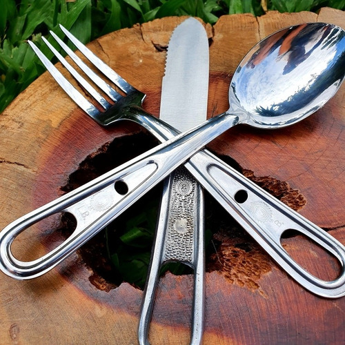 Talher Articulado Militar Inox Com Encaixe Prático E Ágil