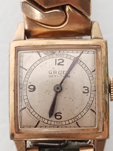 Reloj Gruen Veri-thin De Cuerda, Dama Para Reparar Vintage