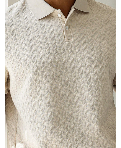 Polo De Jacquard Para Hombrecasual Y Cómodo Para Las Salidas