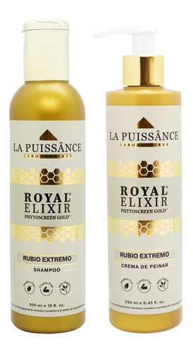 La Puissance Royal Elixir Shampoo + Crema Peinar Rubio 3c