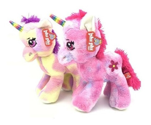 Peluche Unicornio Jaspeado Flor 40 Cm  Phi Phi Toys