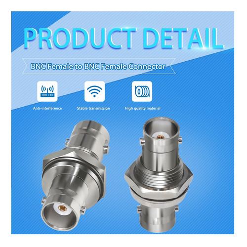 Conector Coaxial Hembra Bnc Femenino De Tuolink A Bnc, De