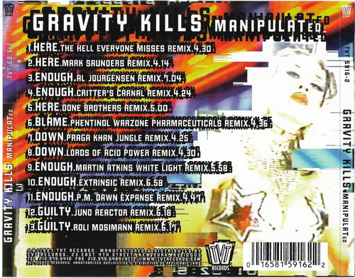 Cd - Gravity Kills - Manipulated - Importado