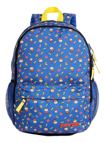 Mochila Nintendo Feminina Donkey Kong Azul Escolar Original