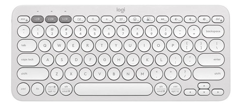 Teclado Logitech Pebble Keys 2 K380s Bluetooth Blanco