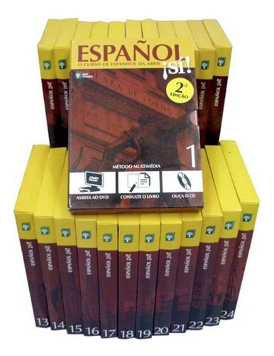 Livro Español Sì O Curso De Espanhol Da Abril - 24 Volumes - Editora Abril [2009]