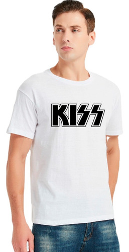 ¡oferta! Polera Manga Corta Para Hombre Banda Musical Kiss