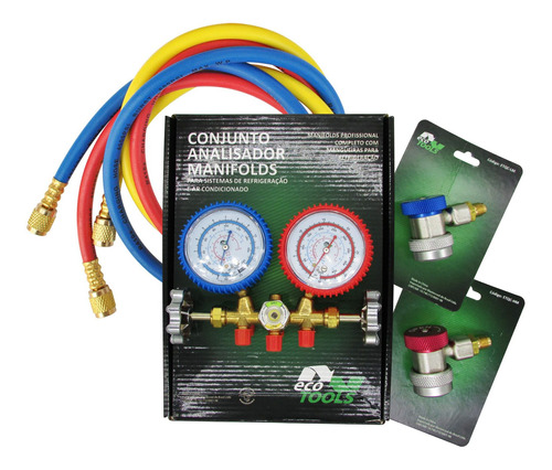 Manifold Ar Condicionado Automotivo R134 Com Engate Completo