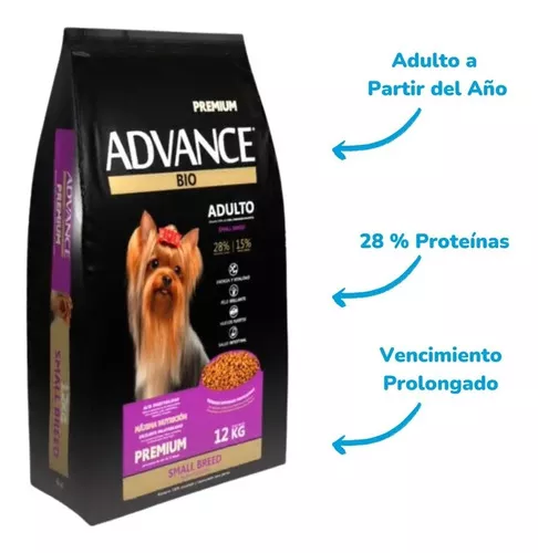 Alimento Advance Bio Premium Máxima Nutrición para perro adulto de raza  pequeña sabor mix en bolsa de 12 kg