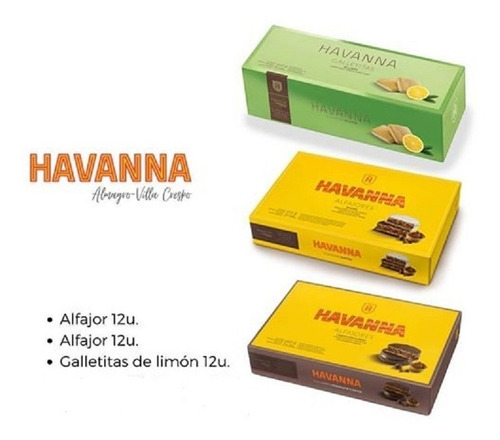 Havanna Alfajores Mixtos Chocolate Galletitas Limón