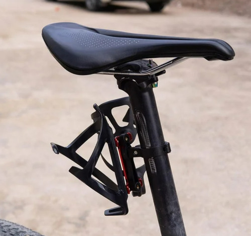 Soporte De Aluminio Para Porta Caramañola Bicicleta Negro