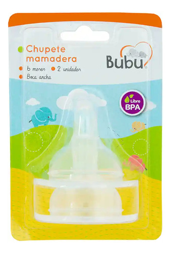 Set De Chupetes Mamadera 2 Unidades Marca Bubu