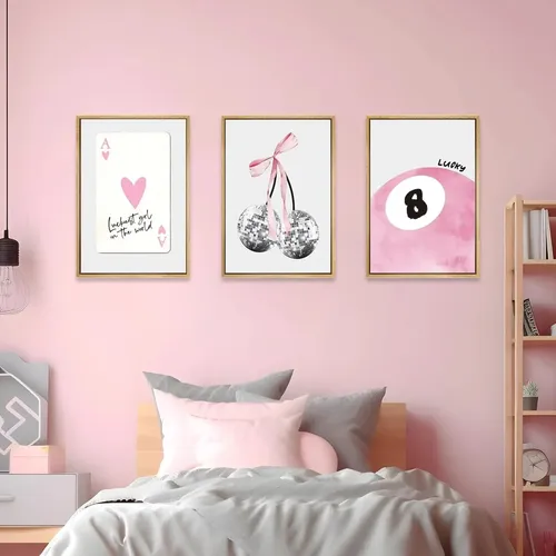 Lienzo De Pared Jbzzd Ink Coquett, Juego De 3 Unidades, Tren
