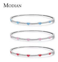 Modian-pulsera De Plata De Ley 925 Con Diseño Original Para