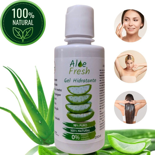 Puro Gel De Babosa Aloe Vera 100% Natural E Orgânico 200g 