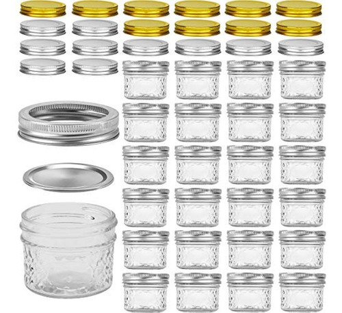 Mini Tarros Mason, Verones Mason Jars 4 Oz Con Tapas Normale