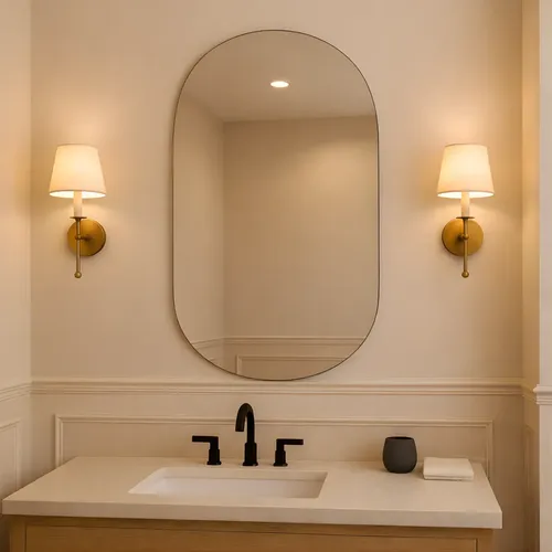 Espelho Vildrex Veneza 70x50cm Lapidado Design Moderno Luxo Suporte