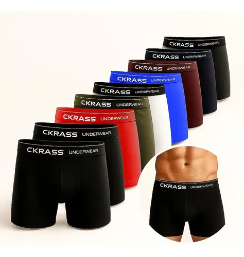 Kit Com 10 Cuecas Boxer Microfibra Masculino Original Lycra