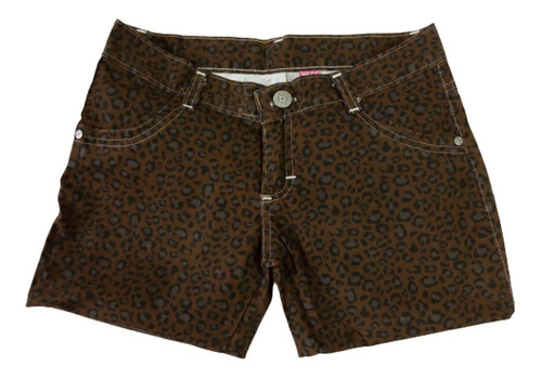 Short De Jean Elastizado Animalprint Niña Adolescente