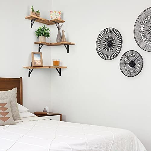 Imagen 6 de 9 de Juego Estantes Flotantes Esquineros Para Pared