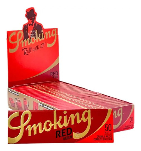 Caja X100 Rolling Papers Cueros Smoking Red #9  1 1 /4