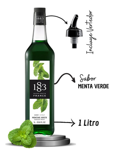 Syrup Jarabe Saborizante Routin - Menta Verde 1 L + Vertedor