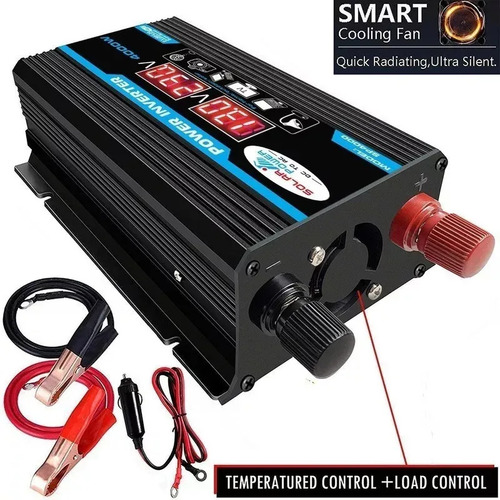 Inversor De Carro Digital Inteligente 2 Usb 12v A 220v 4000w