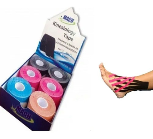 40 Cintas Kinesiologicas Mach Vendaje Neuromuscular Tape